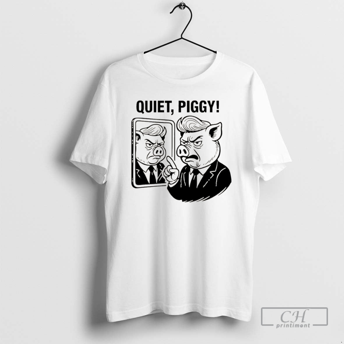 Premium Quiet Piggy Pointing Angrily Anti Trump Christmas Shirt Sweater