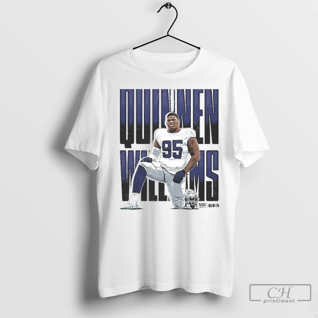 Premium Quinnen Williams Dallas Name Retro Circle White