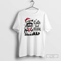 Premium Raccoon Santa Hat Cute But Feral Merry Christmas Shirt Sweater