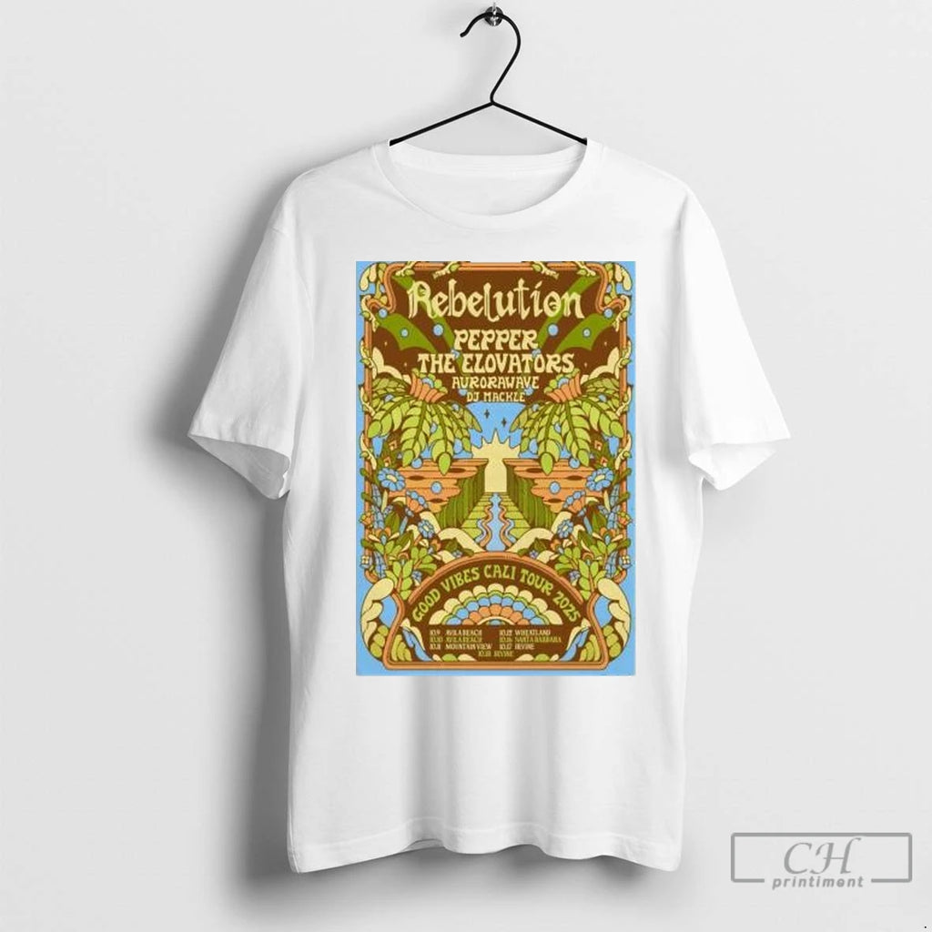 Premium Rebelution Pepper The Elovators Aurorawave Dj Mackle Fall Tour 2025 Circle White