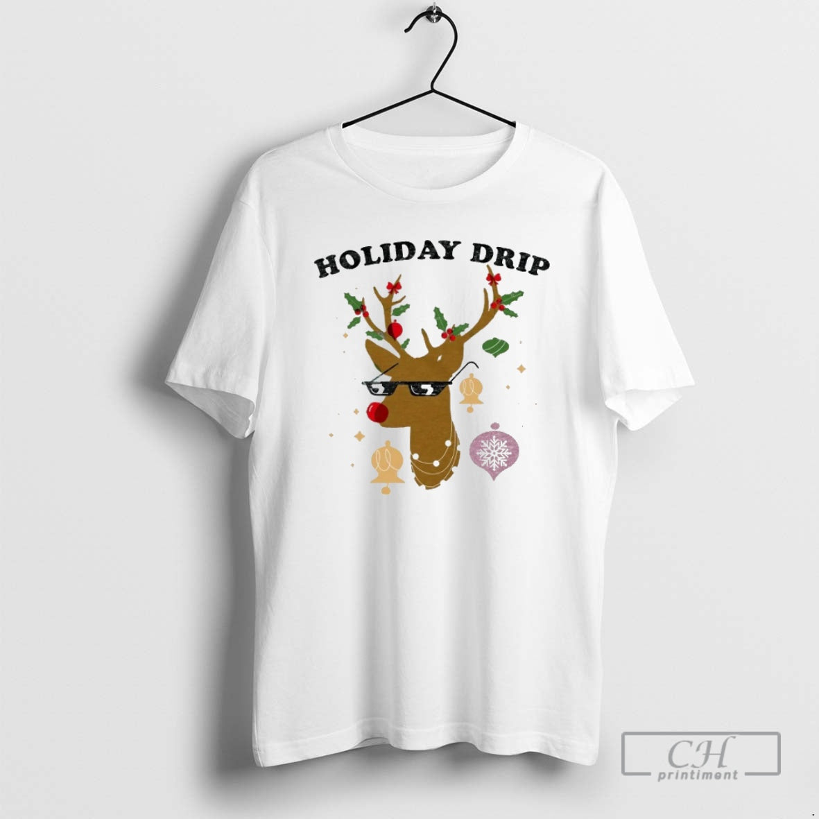 Premium Reindeer Holiday Drip Christmas Shirt Sweater