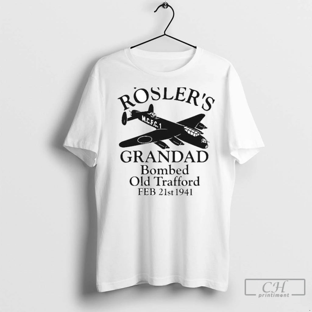 Premium Roslers Grandad Bombed Old Trafford 1941 Manchester Football Circle White