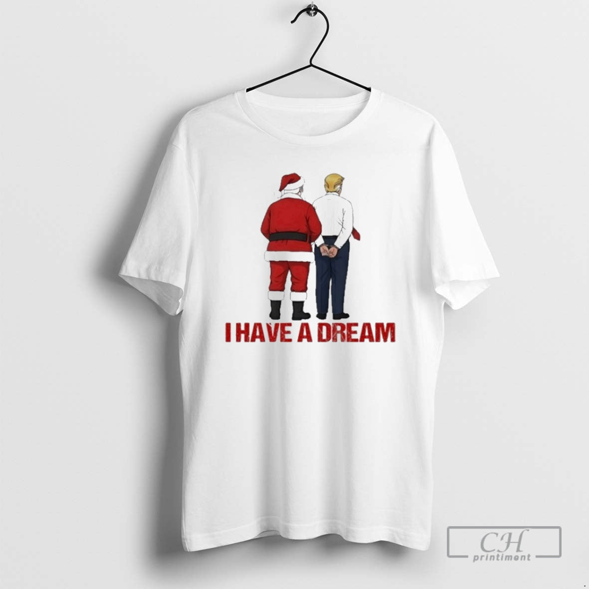 Premium Santa And Trump I Have A Dream Merry Christmas Shirt Sweater