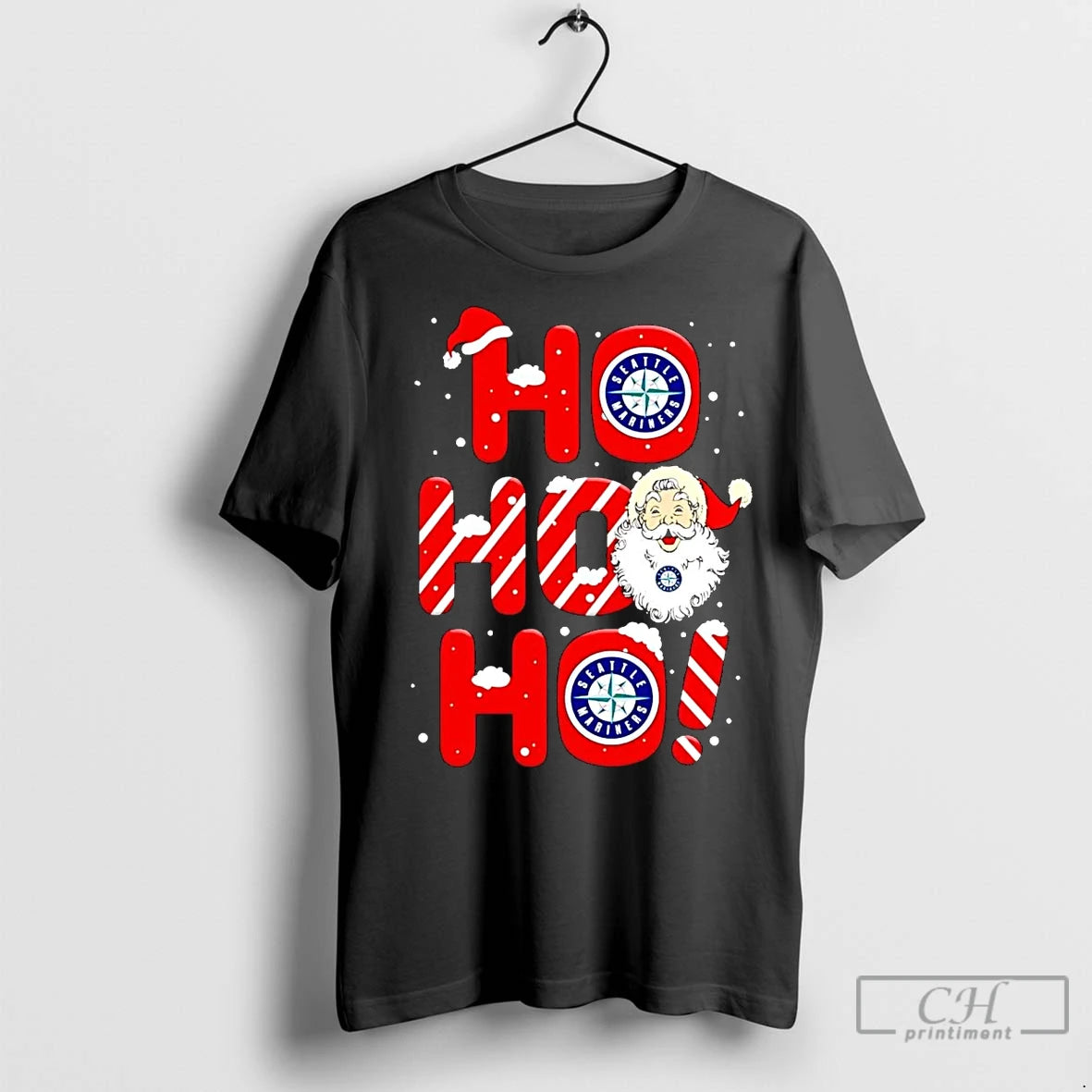 Premium Santa Claus Seattle Mariners Ho Ho Ho Merry Christmas