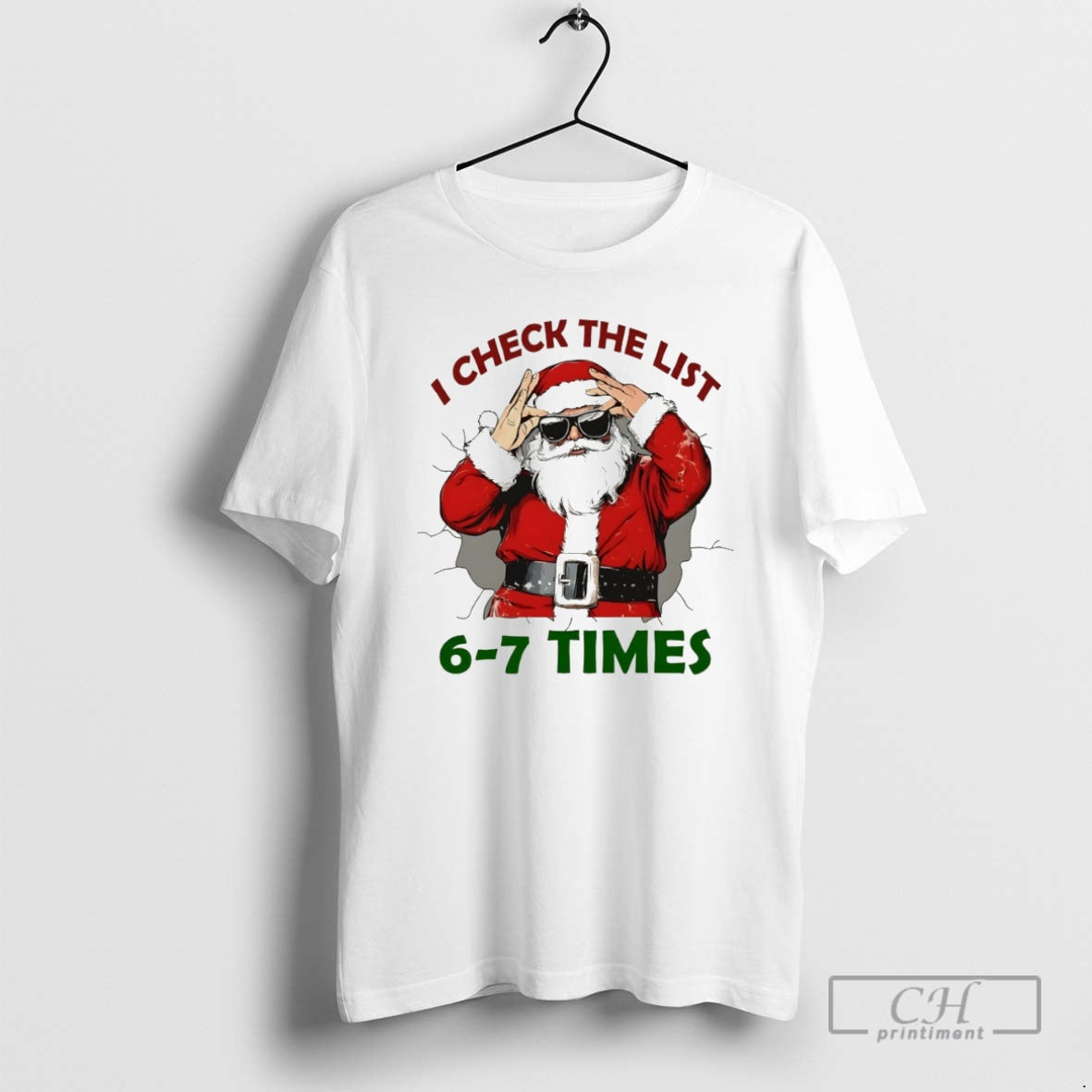 Premium Santa Claus Six Seven I Check The List 6 7 Times Merry Christmas