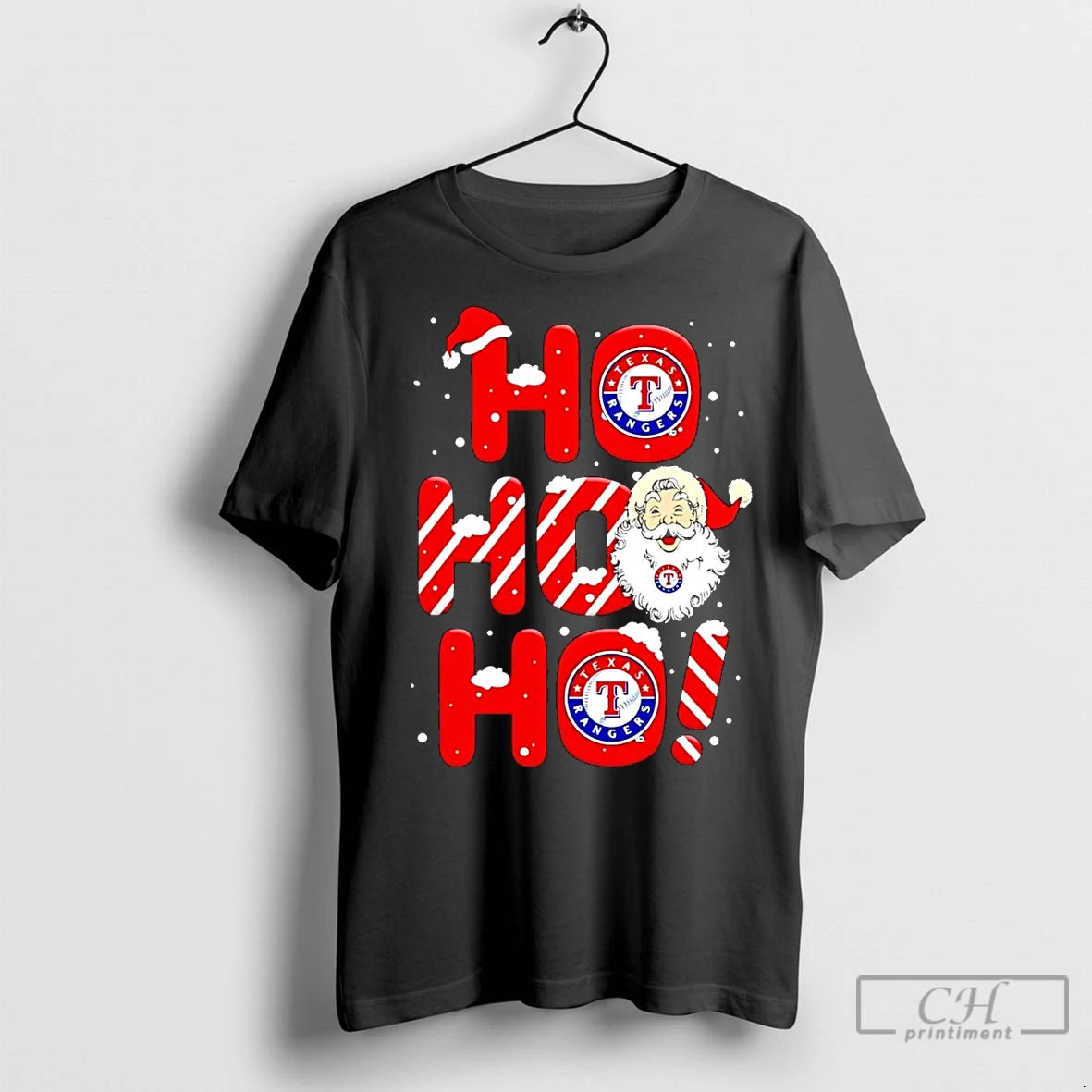 Premium Santa Claus Texas Rangers Ho Ho Ho Merry Christmas