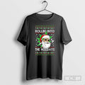Premium Santa Rollin Into The Holidays Ugly Christmas Sweat Shirt Sweater