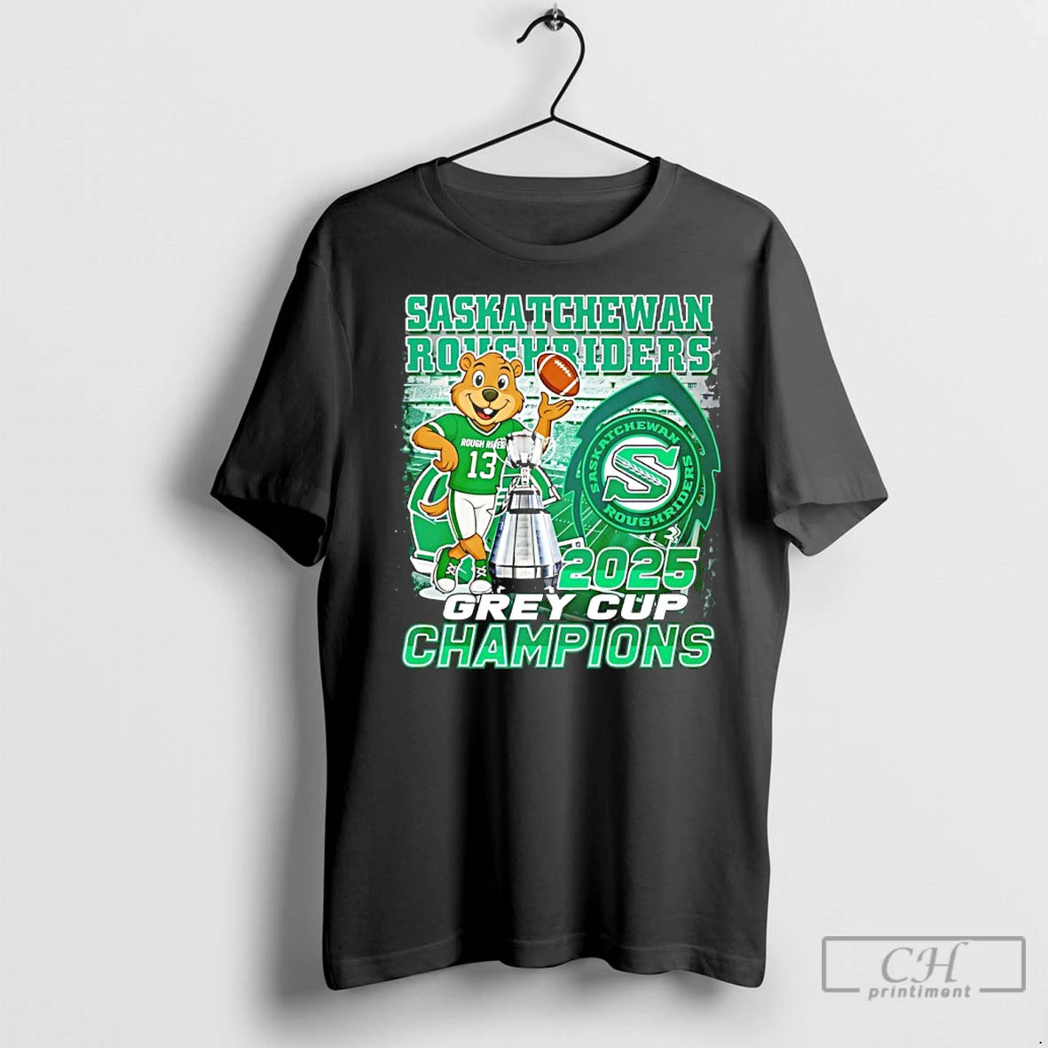 Premium Saskatchewan Roughriders 2025 Grey Cup Champions Mascot