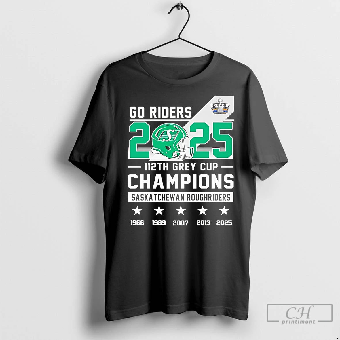Premium Saskatchewan Roughriders 2025 Go Riders 112th Grey Cup Champions