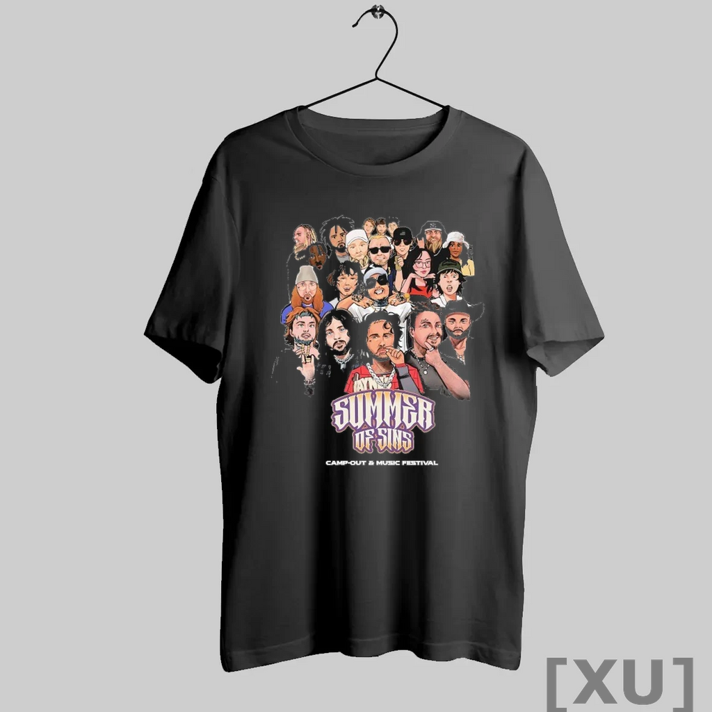 Premium Summer Of Sins Camp Out And Music Festival Cartoon T Shirts