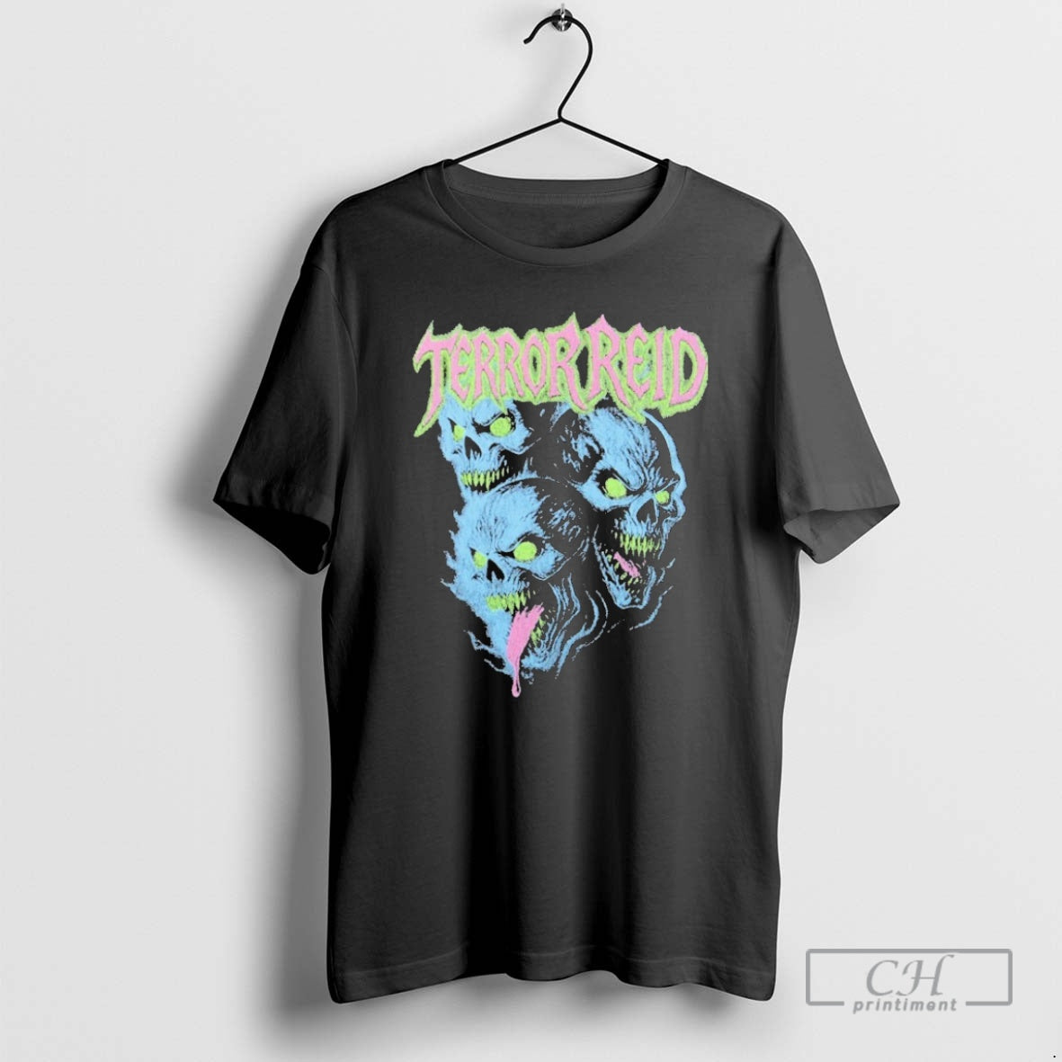 Premium Terror Reid 3 Headed Skull Shirt Sweater