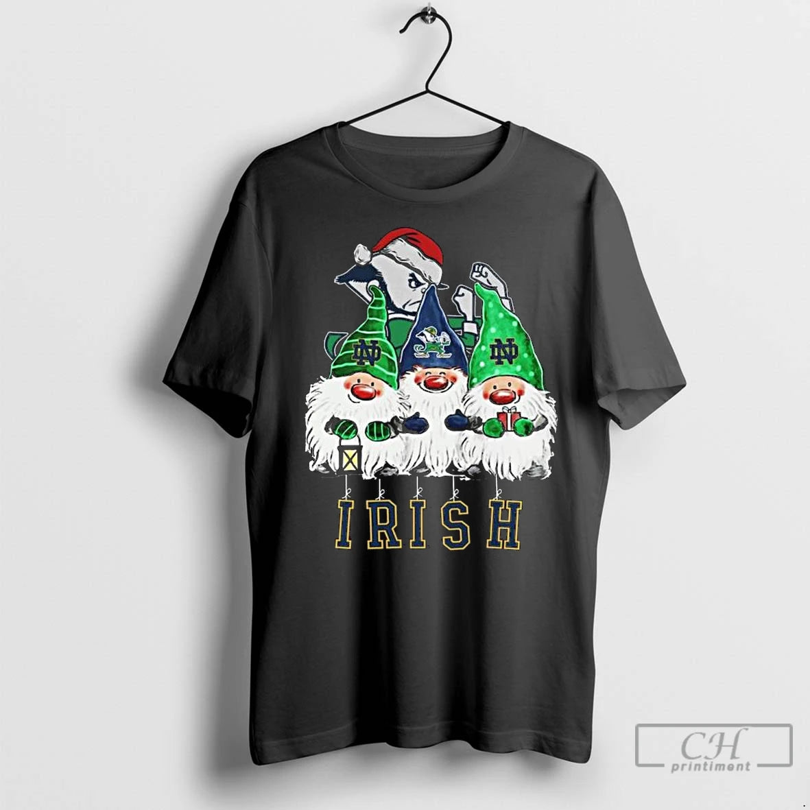Premium The Gnomes X Notre Dame Fighting Irish Merry Christmas 2025 Long Sleve