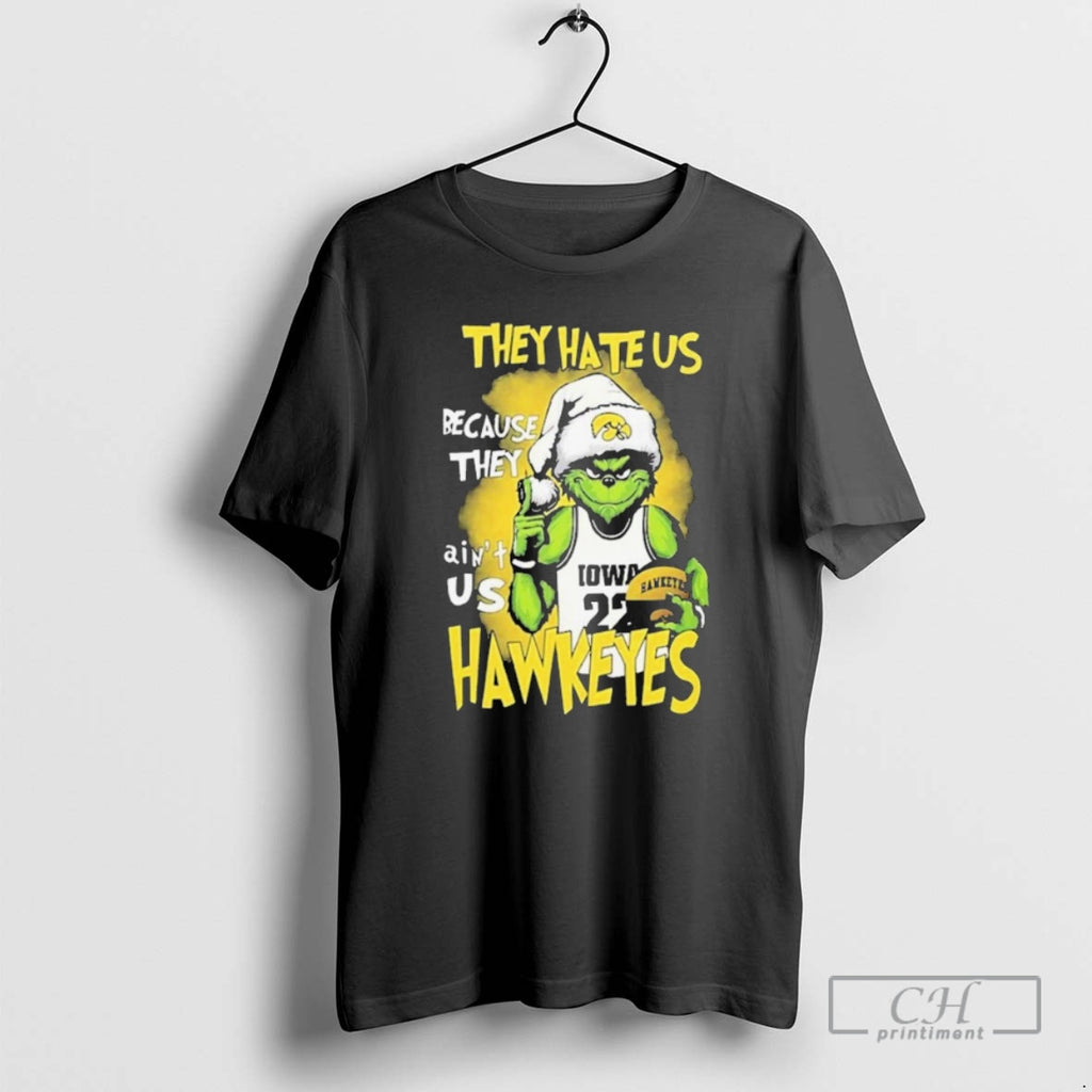Premium The Grinch They Hate Us Because They Aint Us Iowa Hawkeyes Christmas Shirt Sweater