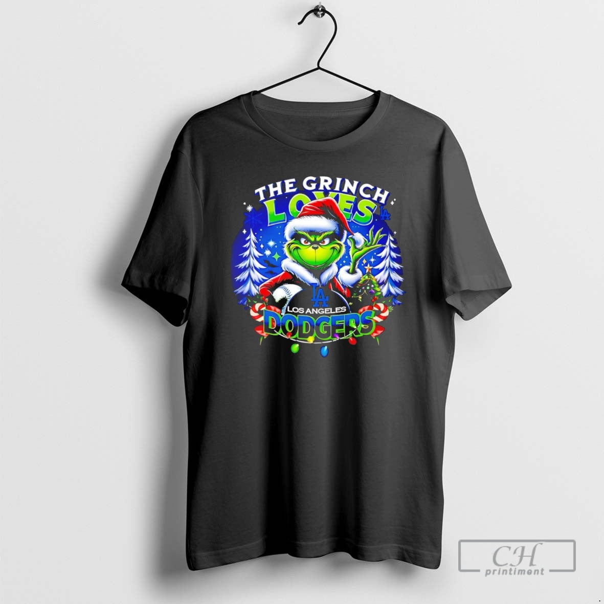 Premium The Grinch Loves Los Angeles Dodgers Christmas Oraments Shirt Sweater