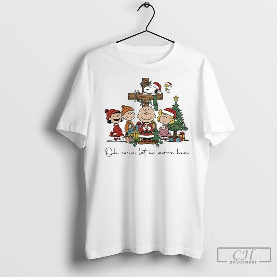Premium The Peanuts Christmas Christian Oh Come Let Us Adore Him