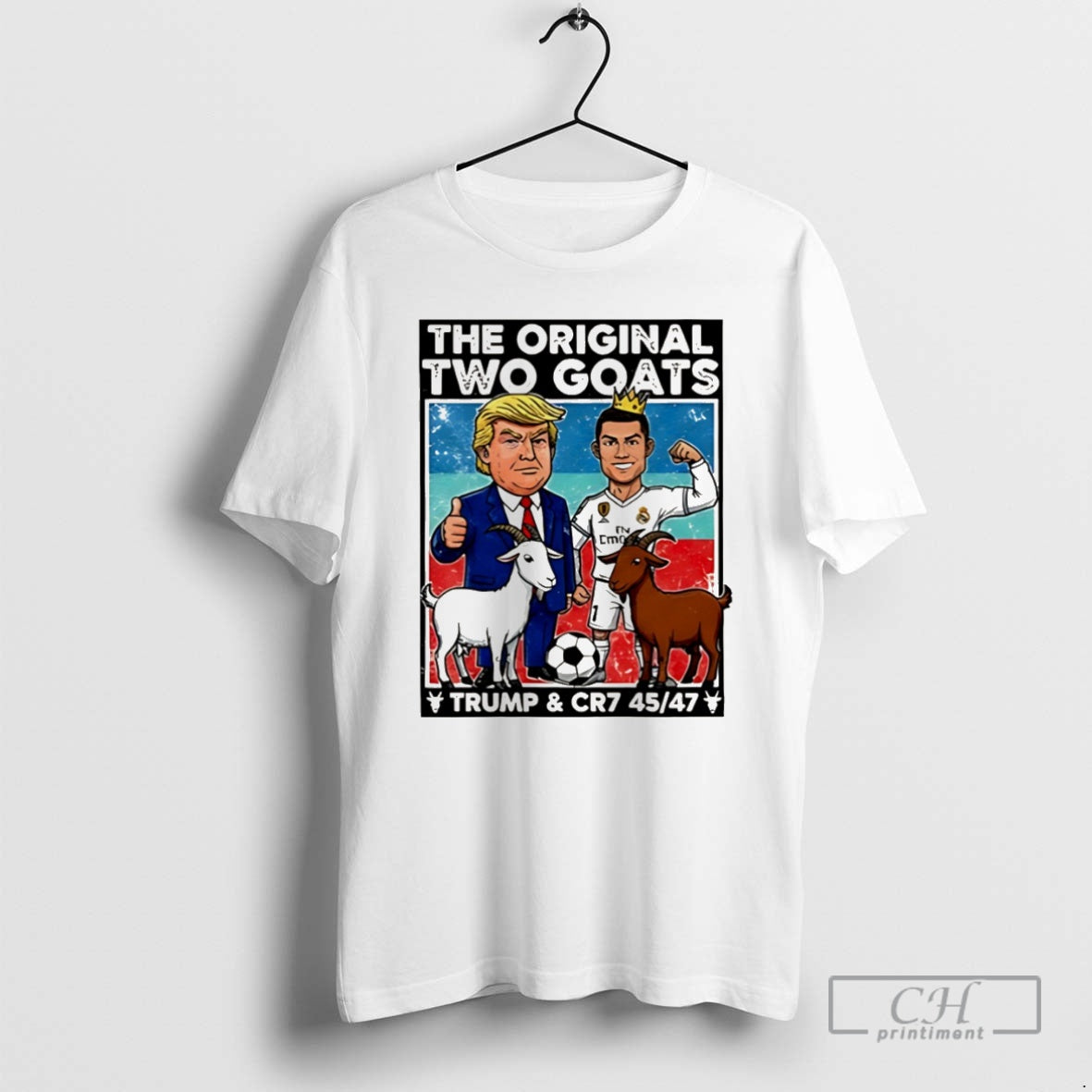 Premium The Two Goats Trump Ronaldo 45 47 Christmas Shirt Sweater