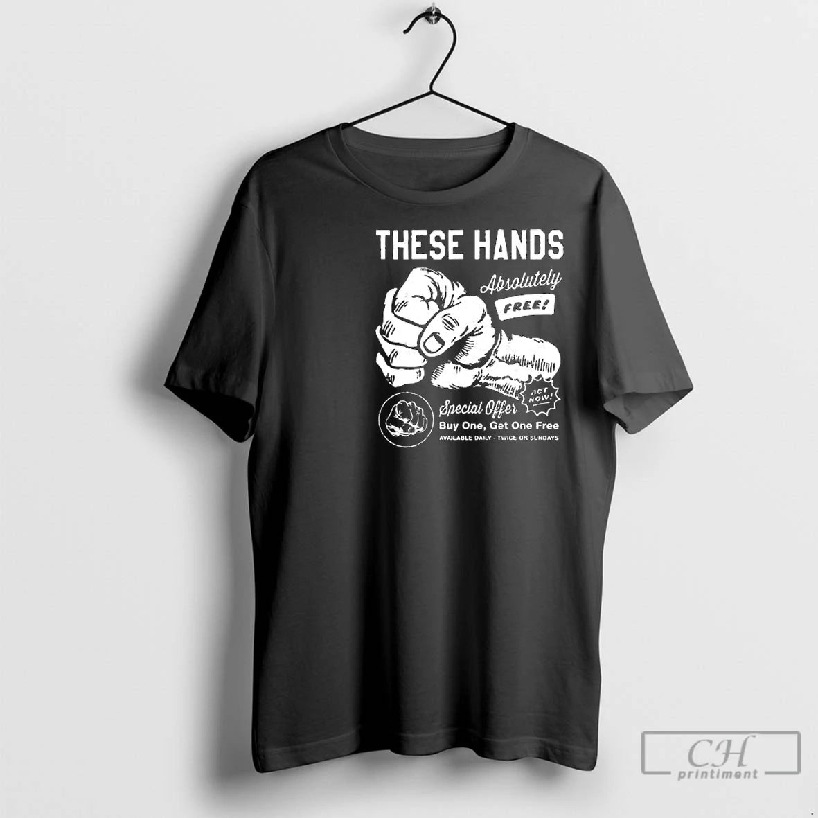 Premium These Hands Absolutely Free Circle Black