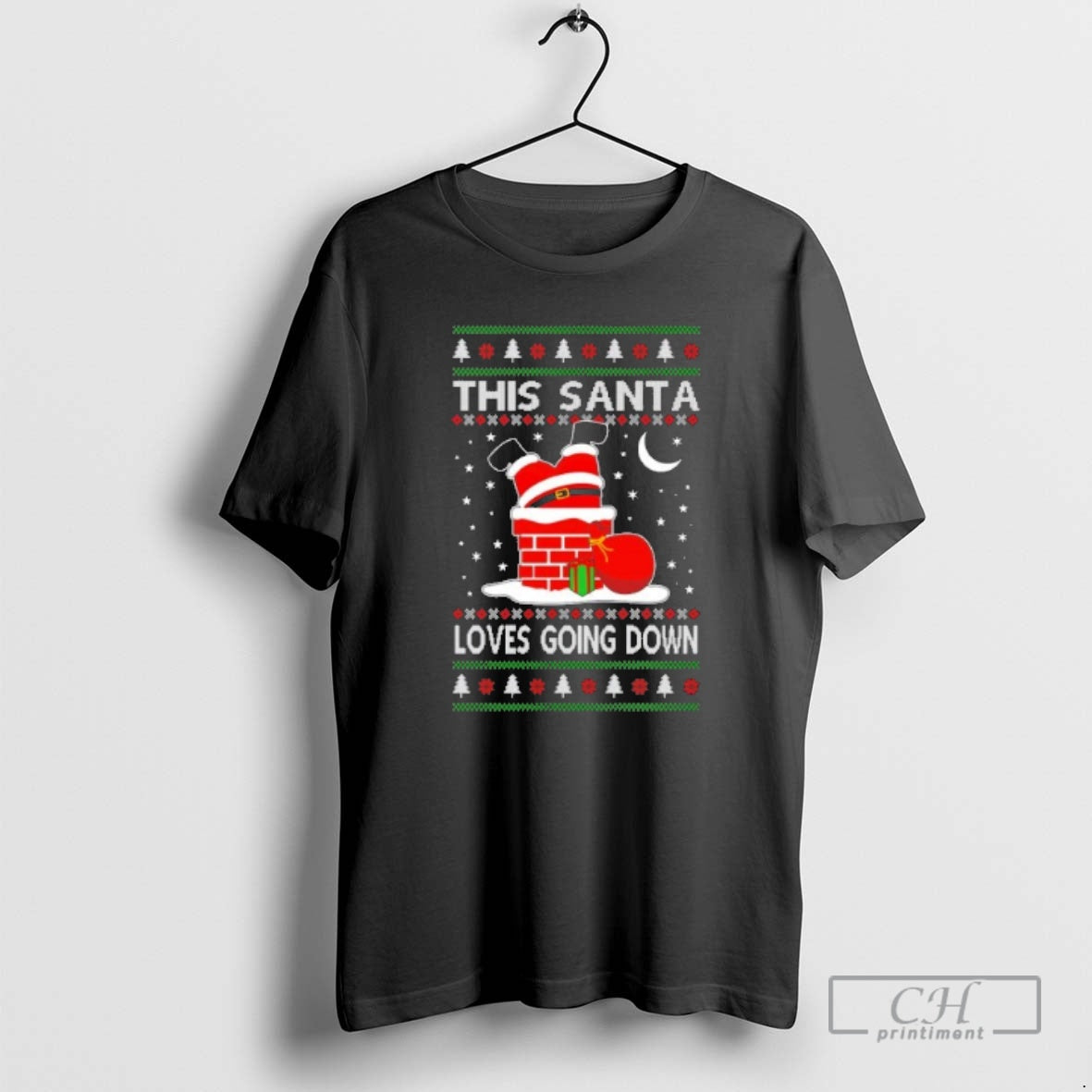 Premium This Santa Loves Going Down Ugly Christmas Sweat Shirt Sweater