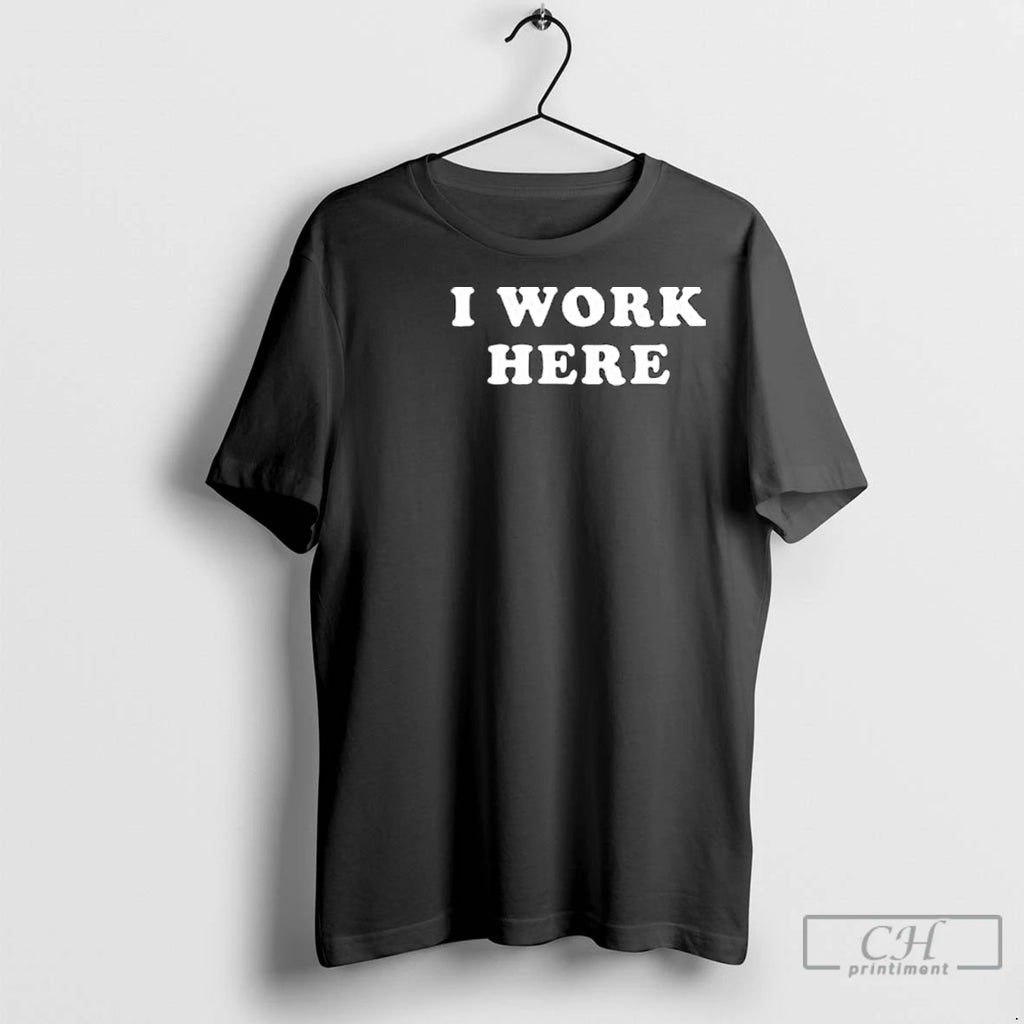 Premium Threedom I Work Here Circle Black