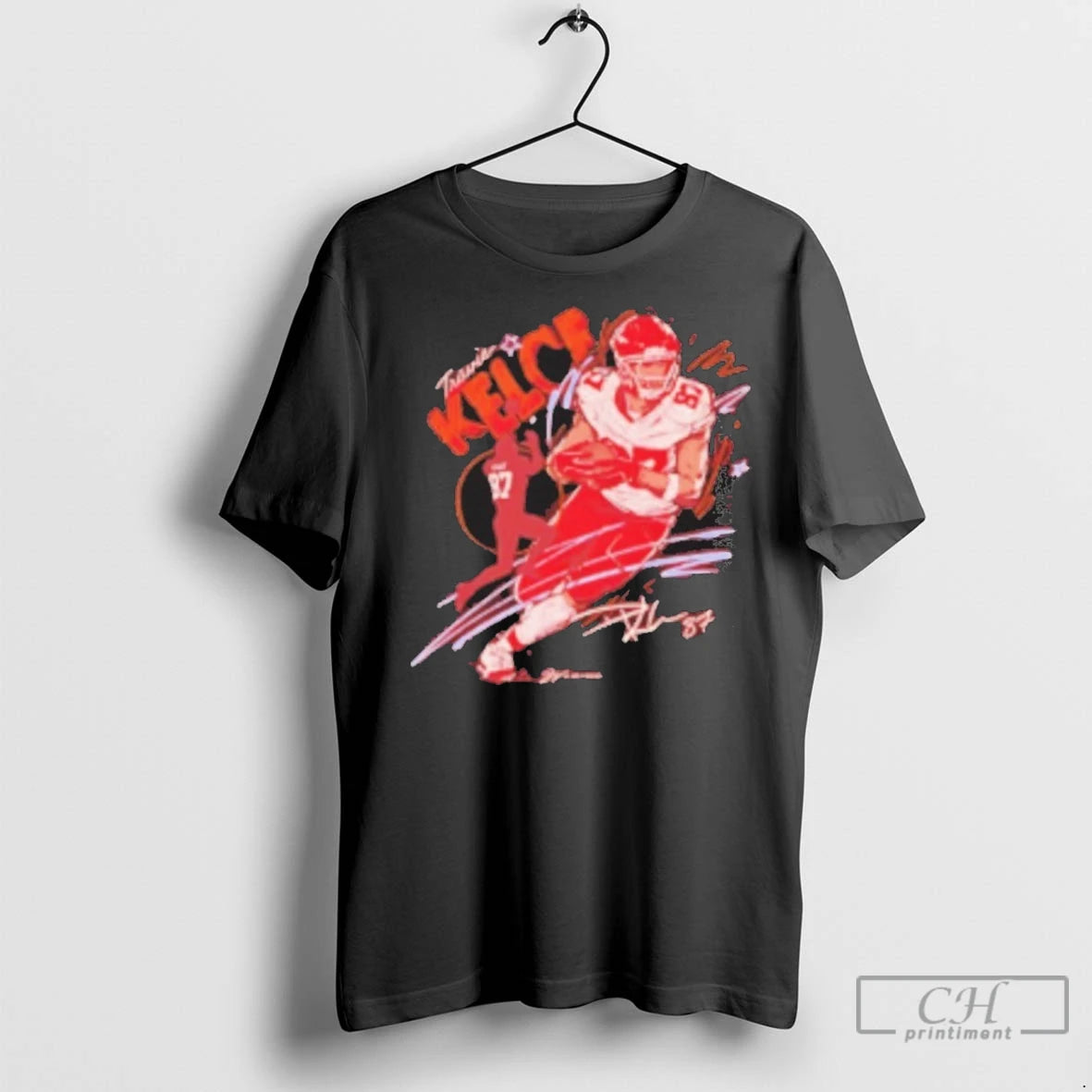 Premium Travis Kelce Kansas City Chiefs Scribble Signature