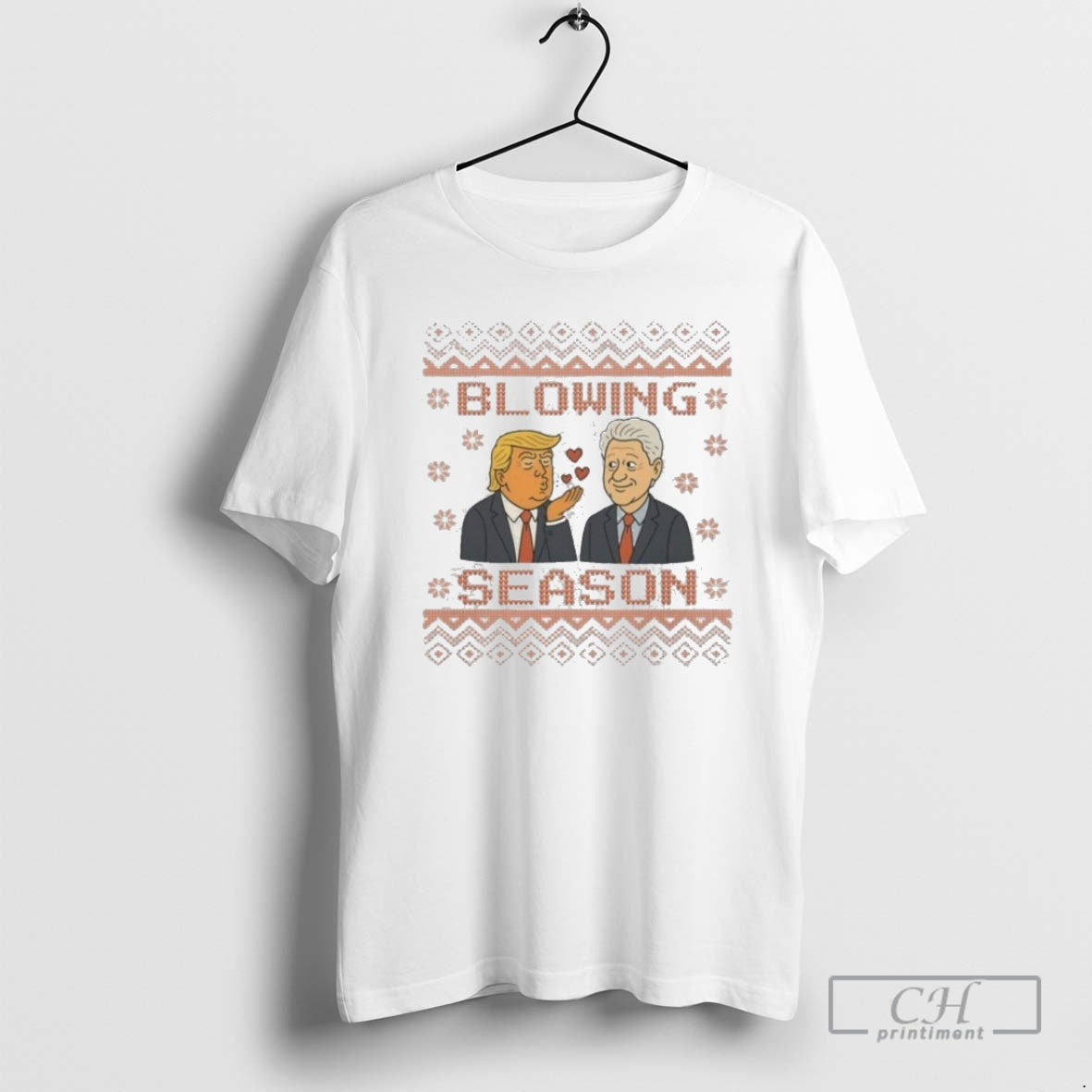 Premium Trump And Bill Clinton Blowing Season Ugly Christmas Shirt Sweater