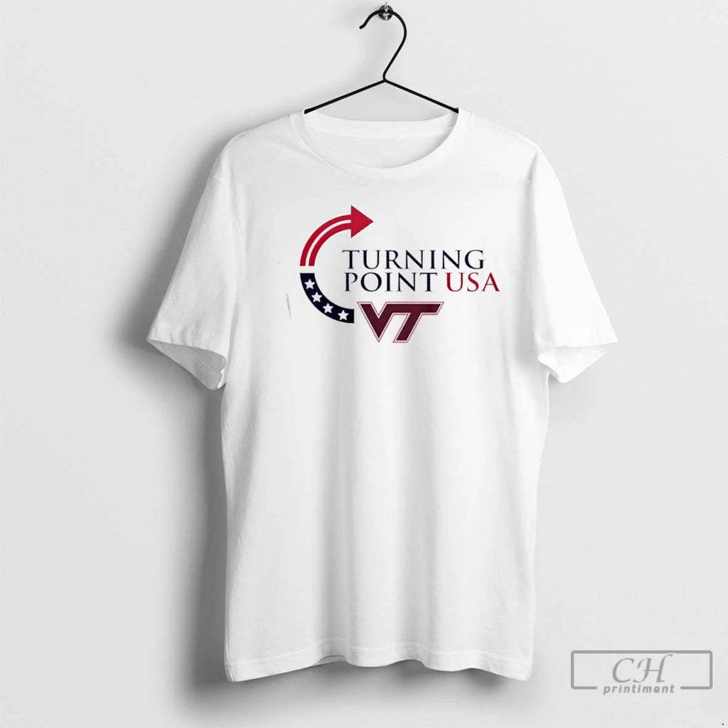 Premium Virginia Tech Hokies X Turning Point Usa Freedom Charlie Kirk 2 Sided