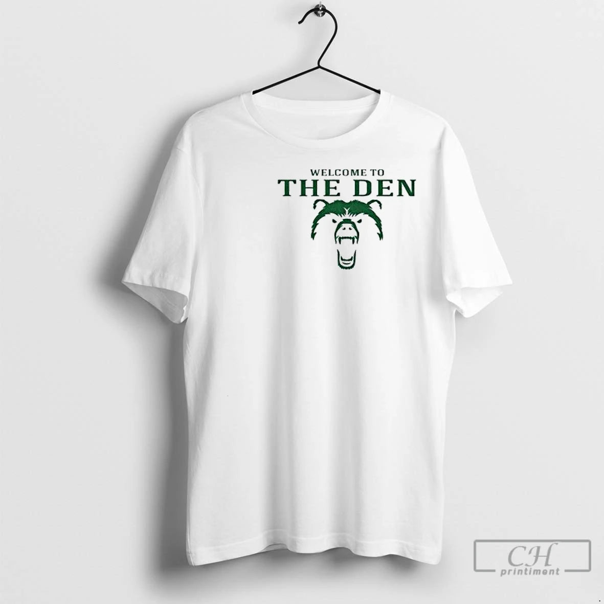 Premium Welcome To The Den Parkside Mens Basketball Circle White