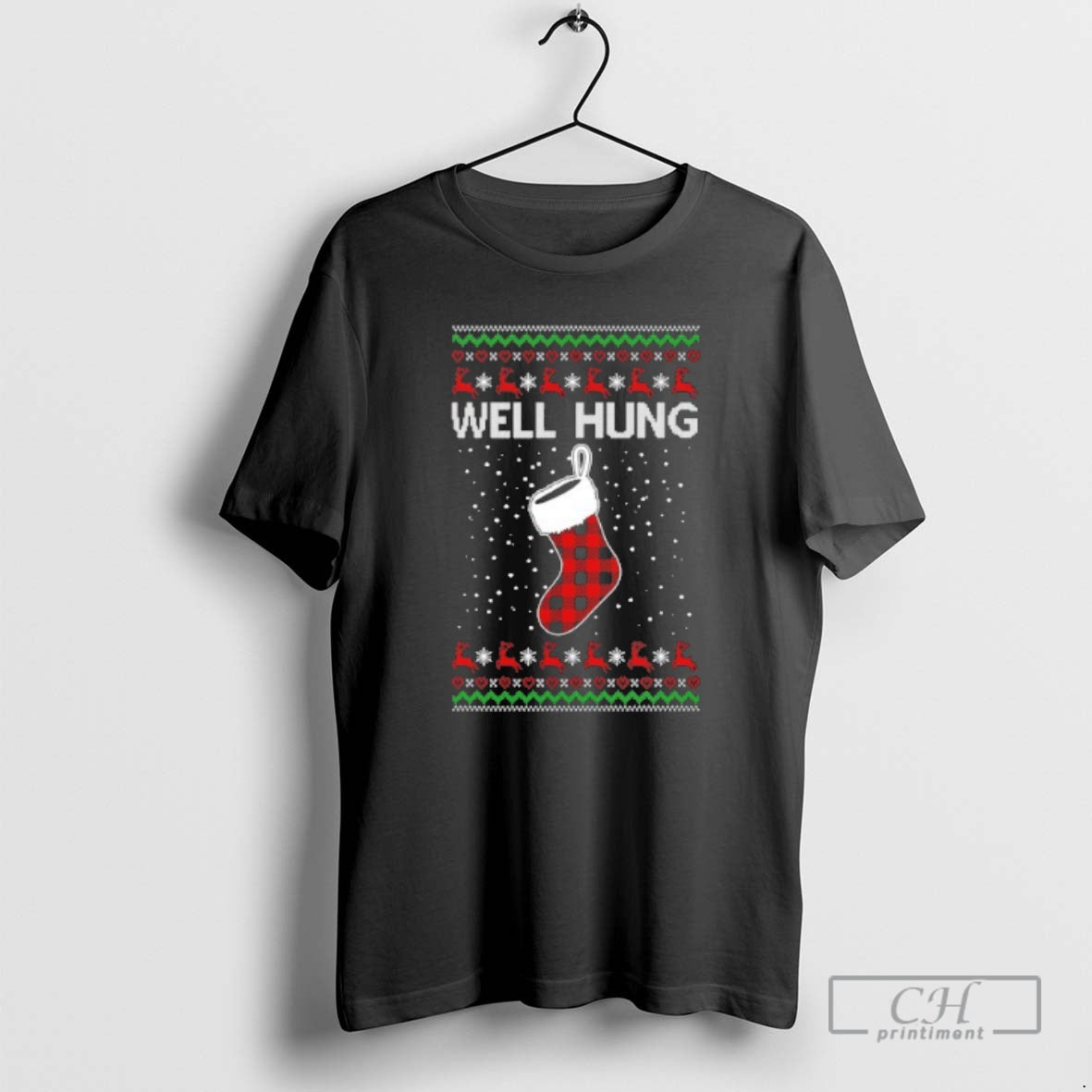 Premium Well Hung Ugly Christmas Sweat Shirt Sweater