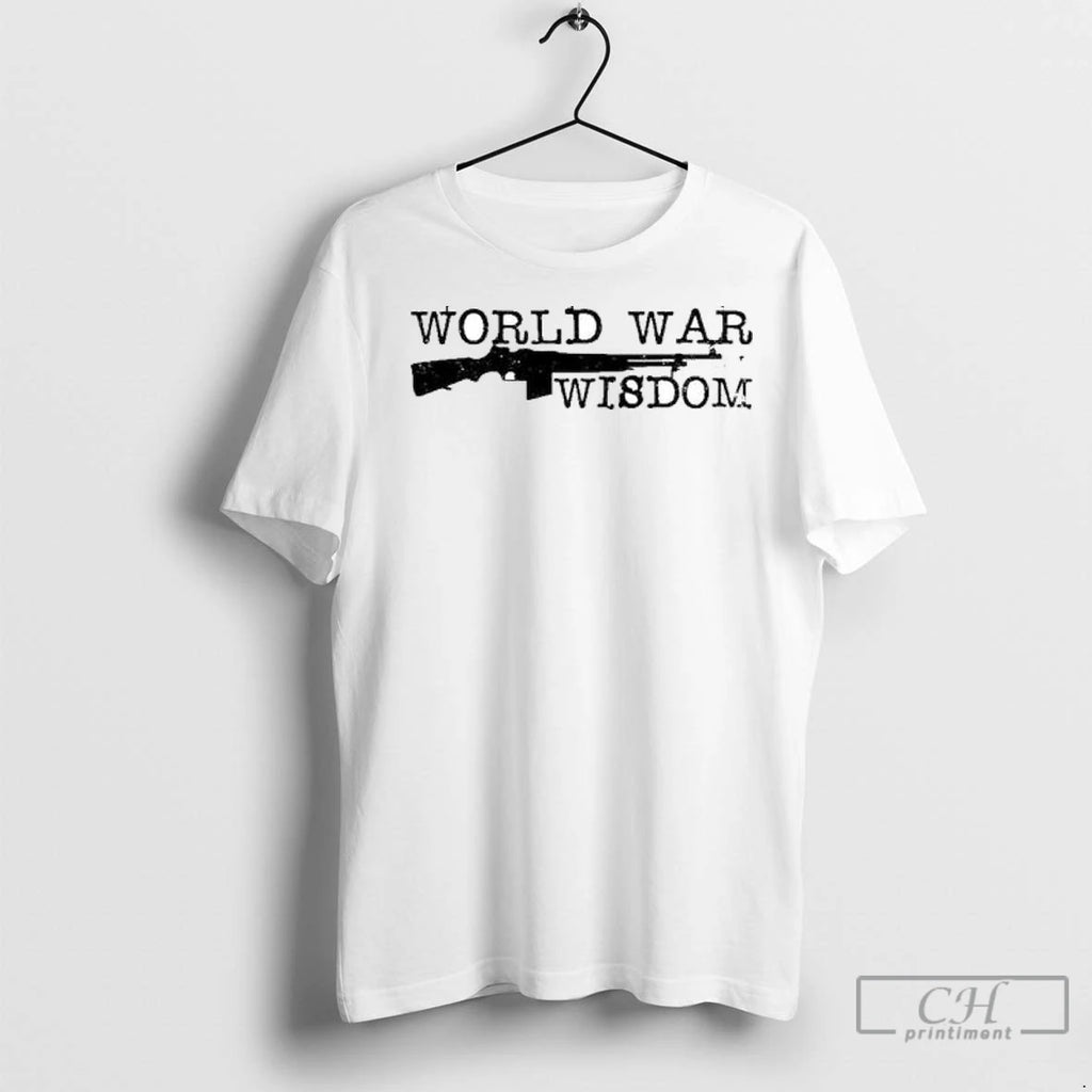 Premium World War Wisdom Rifle Logo Circle White