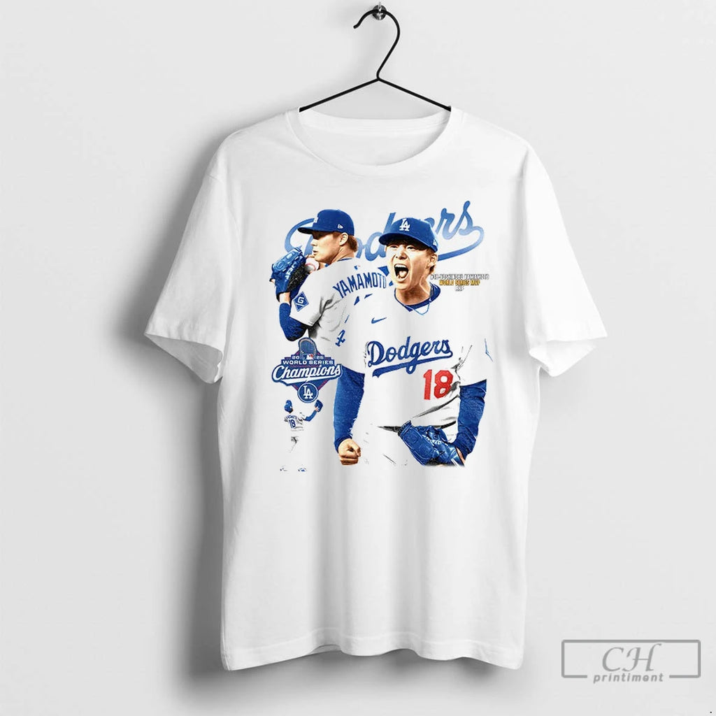 Premium Yoshinobu Yamamoto World Series Mvp Rhp Los Angeles Dodgers Mlb Baseball Graphic
