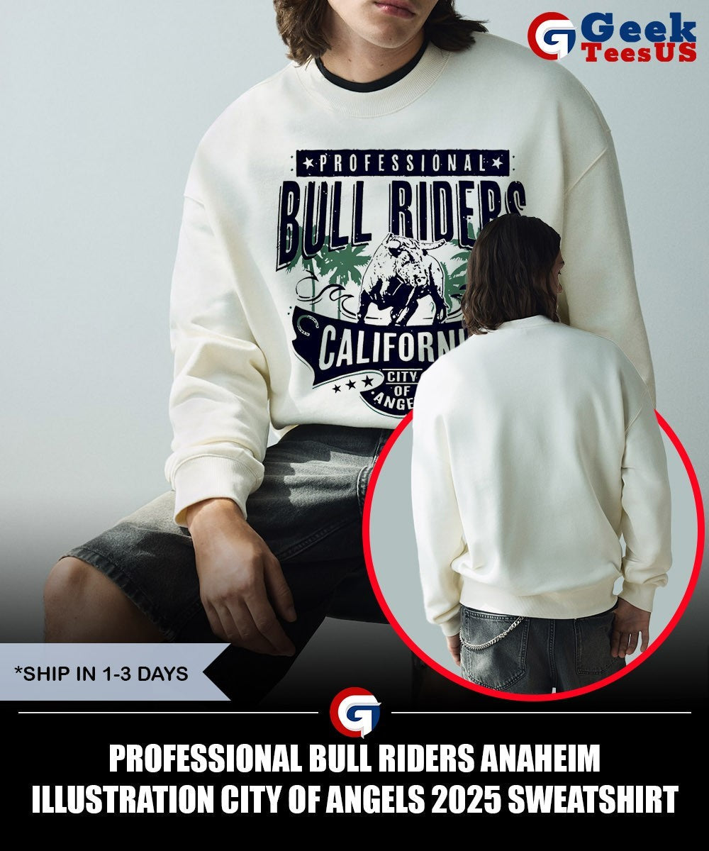 Professional Bull Riders Anaheim Illustration City Of Angels 2025 shirt Unisex , , , Long Sleeve Tee