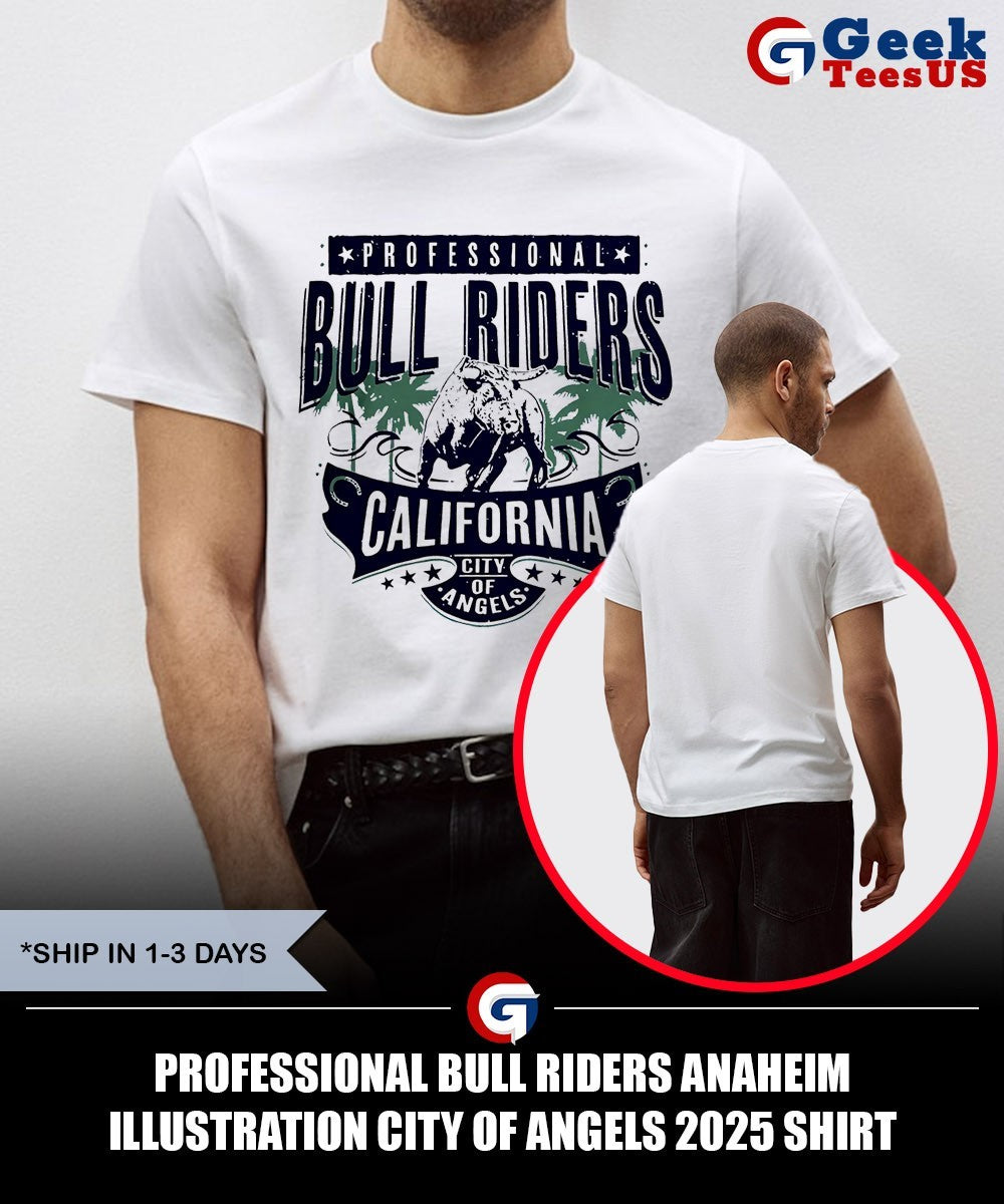 Professional Bull Riders Anaheim Illustration City Of Angels 2025 shirt Unisex , , , Long Sleeve Tee