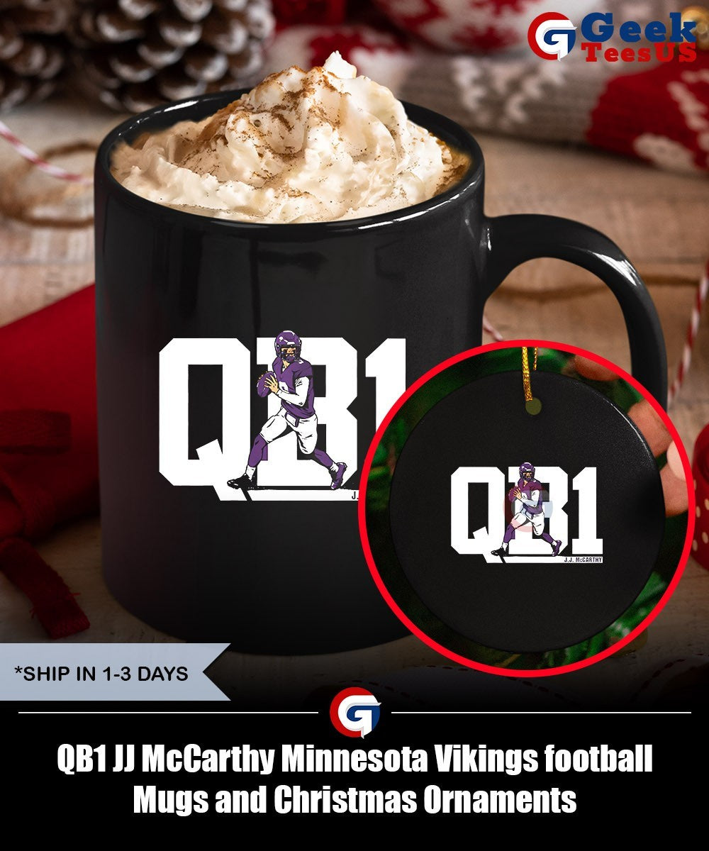 QB1 JJ McCarthy Minnesota Vikings football shirt Unisex , , , Long Sleeve Tee