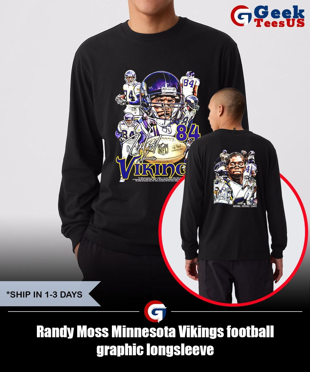 Randy Moss Minnesota Vikings football graphic Unisex , , , Long Sleeve Tee