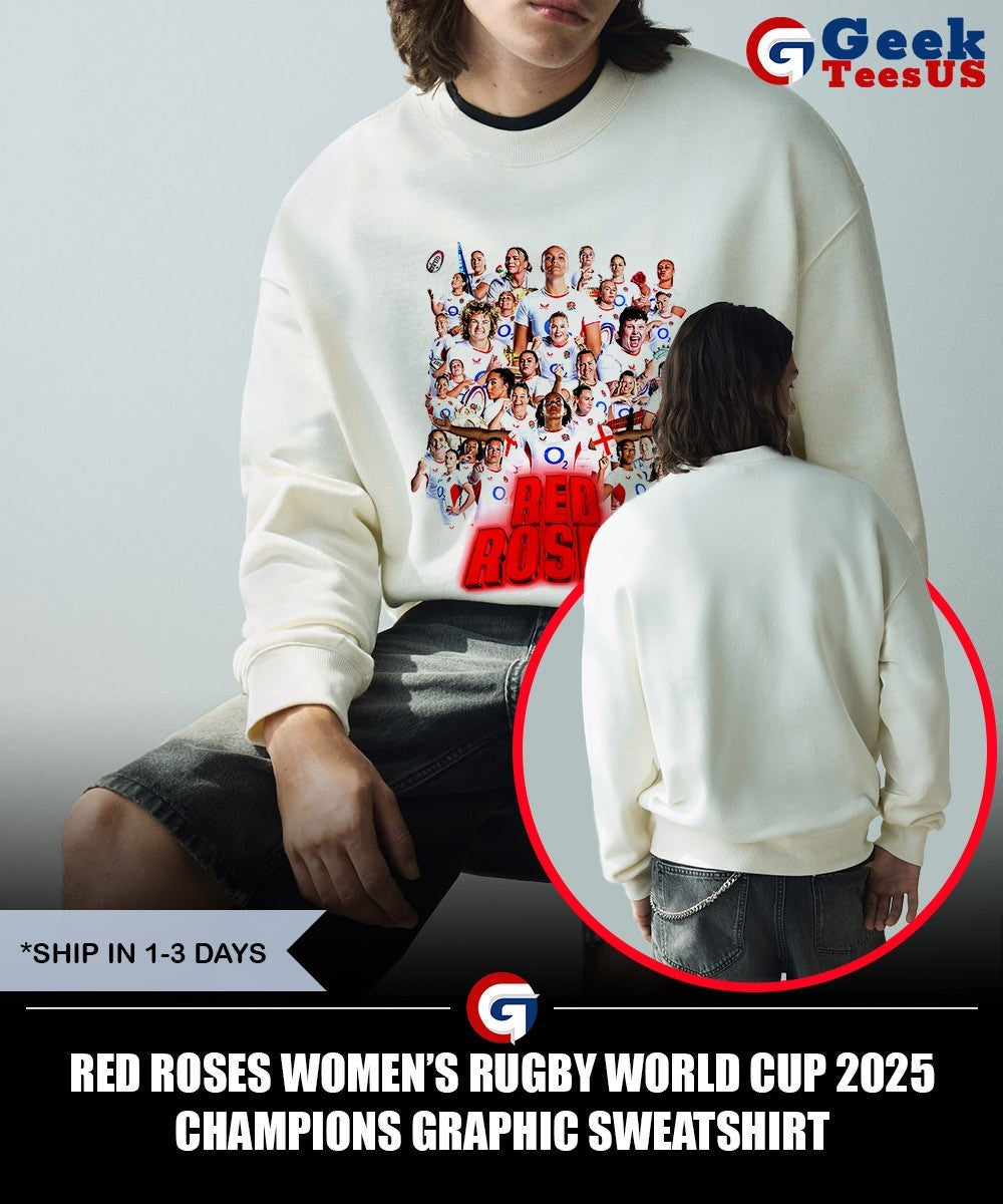 Red Roses Women’s Rugby World Cup 2025 Champions graphic shirt Unisex , , , Long Sleeve Tee