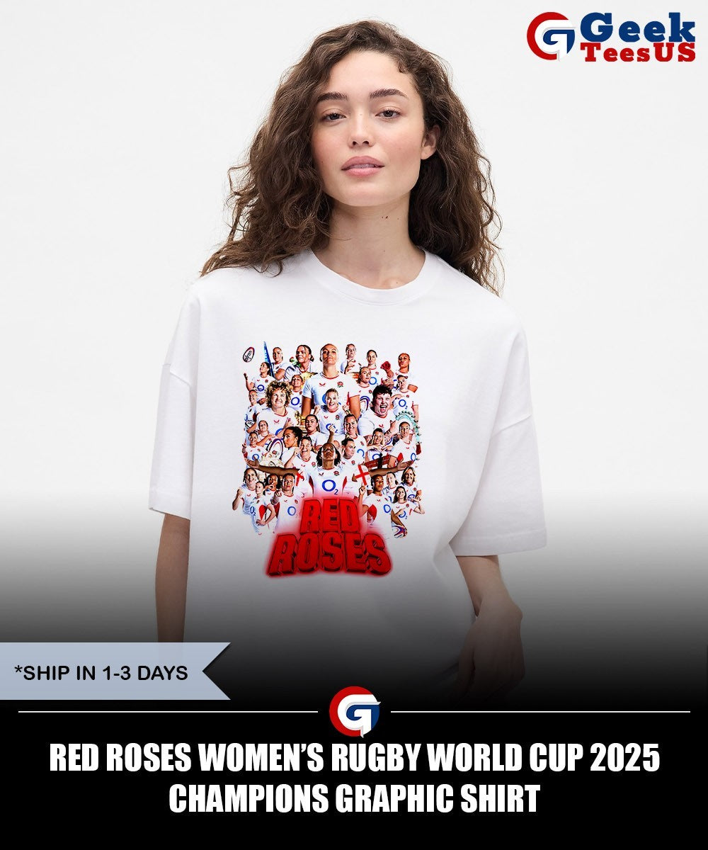 Red Roses Women’s Rugby World Cup 2025 Champions graphic shirt Unisex , , , Long Sleeve Tee