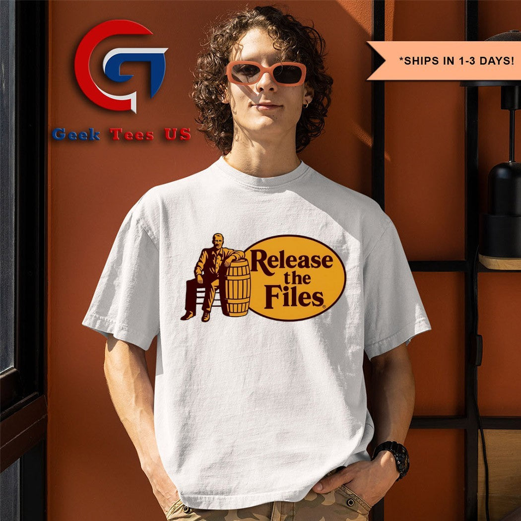 Release the Files Cracker Barrel logo shirt Unisex , , , Long Sleeve Tee