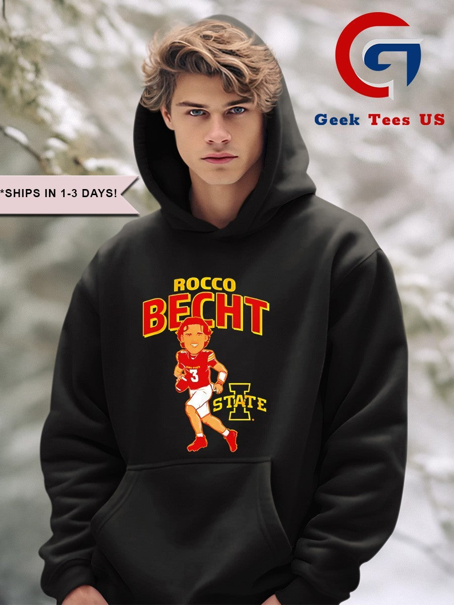 Rocco Becht Iowa State Cyclones Football caricature shirt Unisex , , , Long Sleeve Tee
