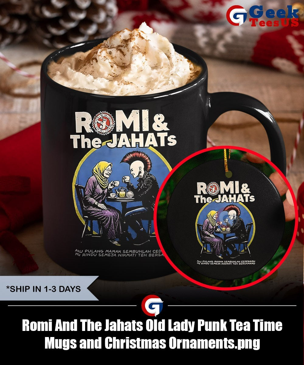 Romi And The Jahats Old Lady Punk Tea Time shirt Unisex , , , Long Sleeve Tee