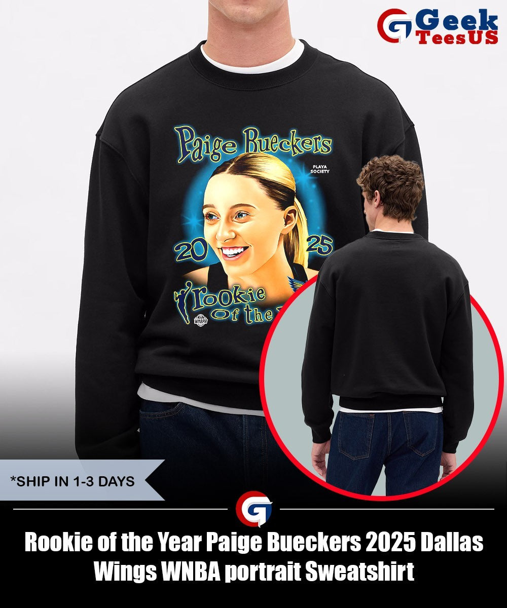 Rookie of the Year Paige Bueckers 2025 Dallas Wings WNBA portrait shirt Unisex , , , Long Sleeve Tee