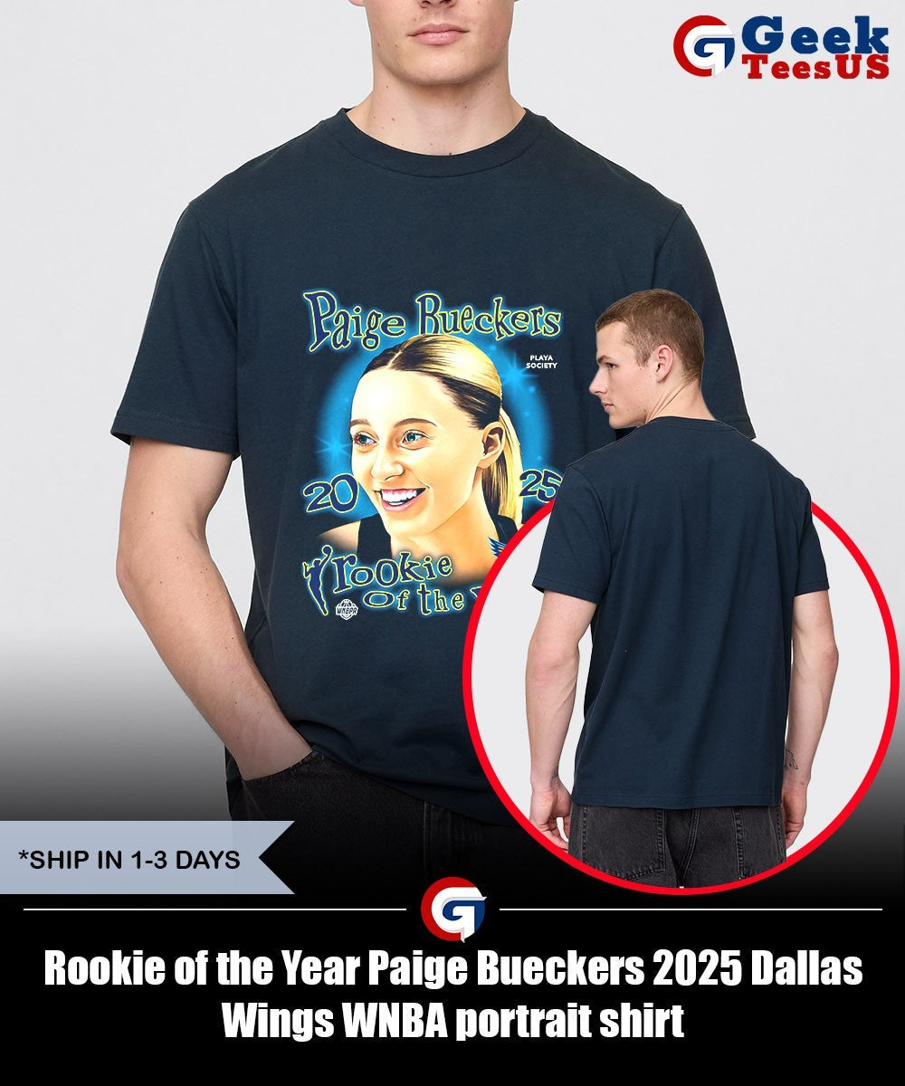 Rookie of the Year Paige Bueckers 2025 Dallas Wings WNBA portrait shirt Unisex , , , Long Sleeve Tee