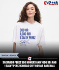 Salvador Perez 300 Homers and 1000 RBI and 1 Salvy Perez Kansas City Royals baseball signature shirt