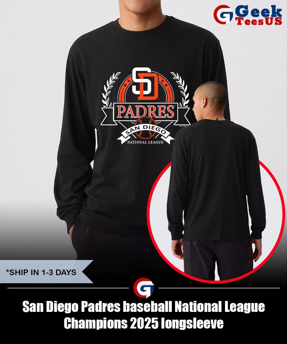 San Diego Padres baseball National League Champions 2025 shirt Unisex , , , Long Sleeve Tee