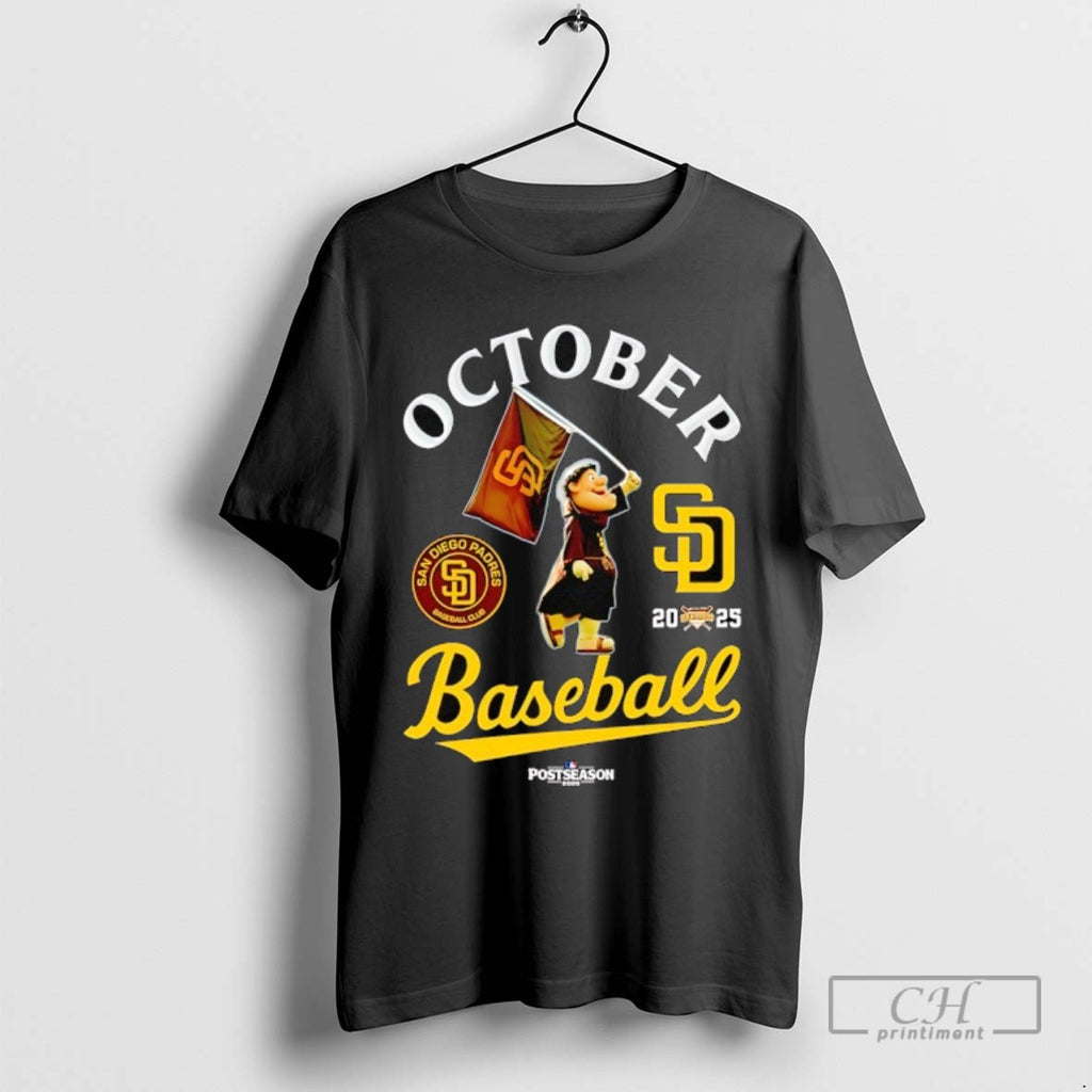 San Diego Padres Baseball October Mascot Flag Postseason 2025