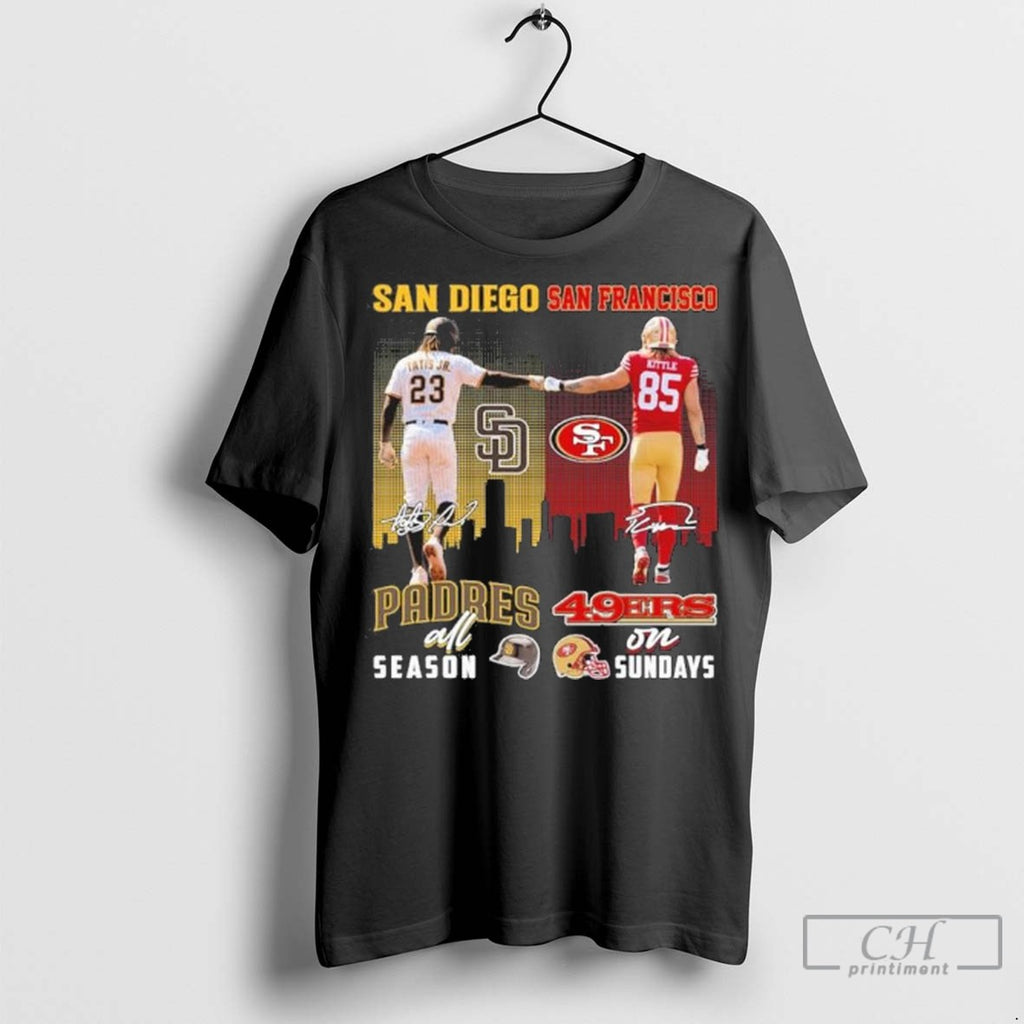 San Diego Tatis Jr All Season And San Francisco Kittle On Sundays T Shirt Jpg