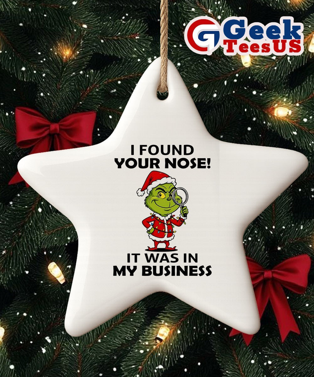 Santa Grinch I found your nose Christmas Ornament Unisex , , , Long Sleeve Tee