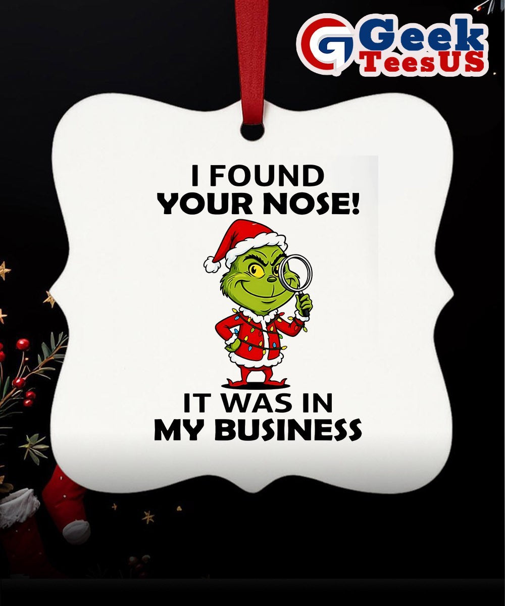 Santa Grinch I found your nose Christmas Ornament Unisex , , , Long Sleeve Tee