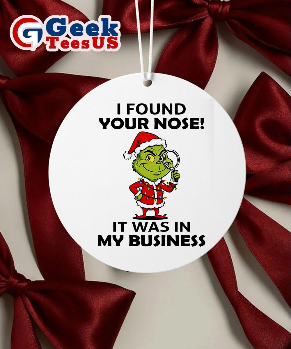 Santa Grinch I found your nose Christmas Ornament Unisex , , , Long Sleeve Tee
