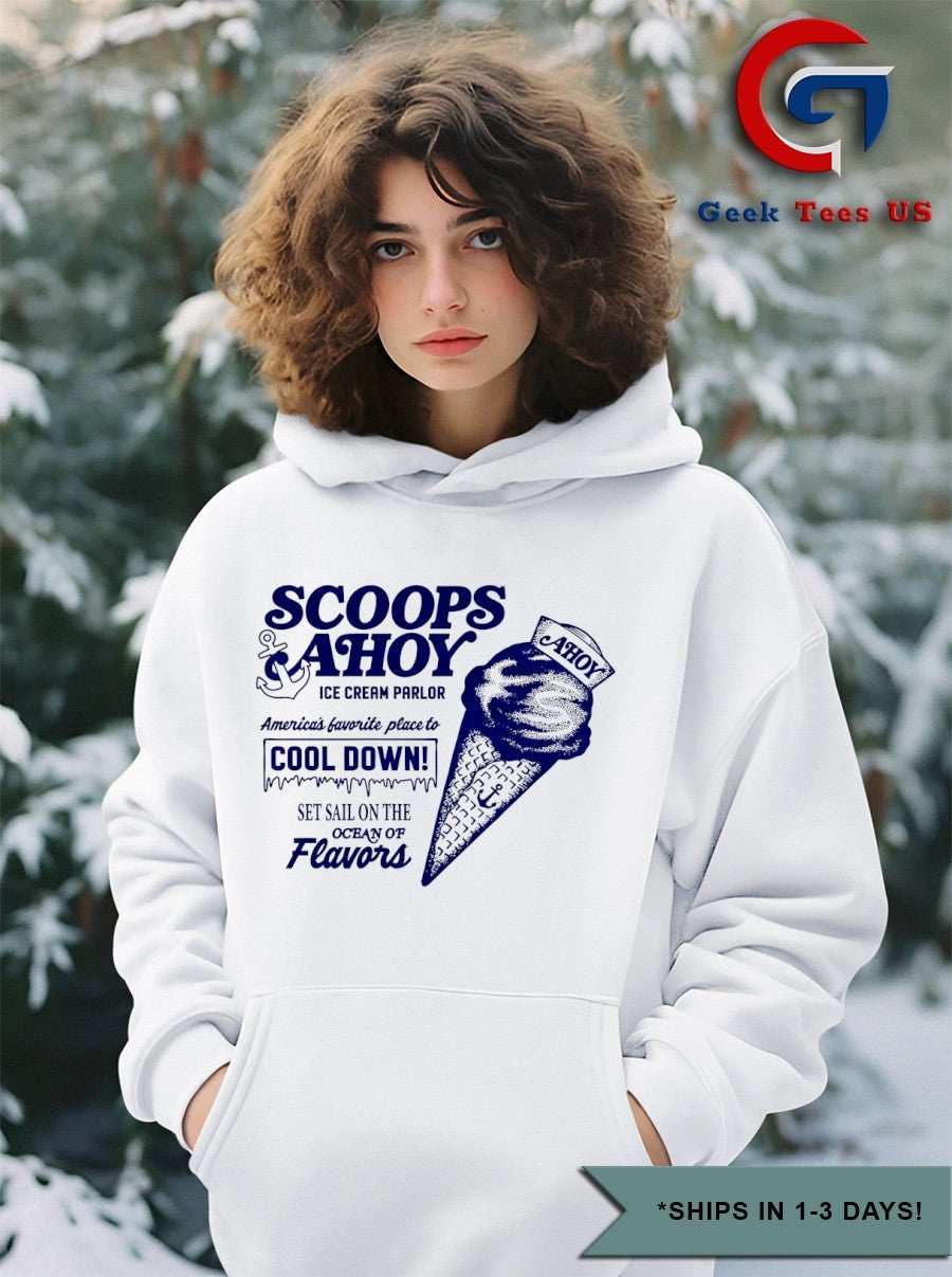 Scoops Ahoy ice cream parlor shirt Unisex , , , Long Sleeve Tee