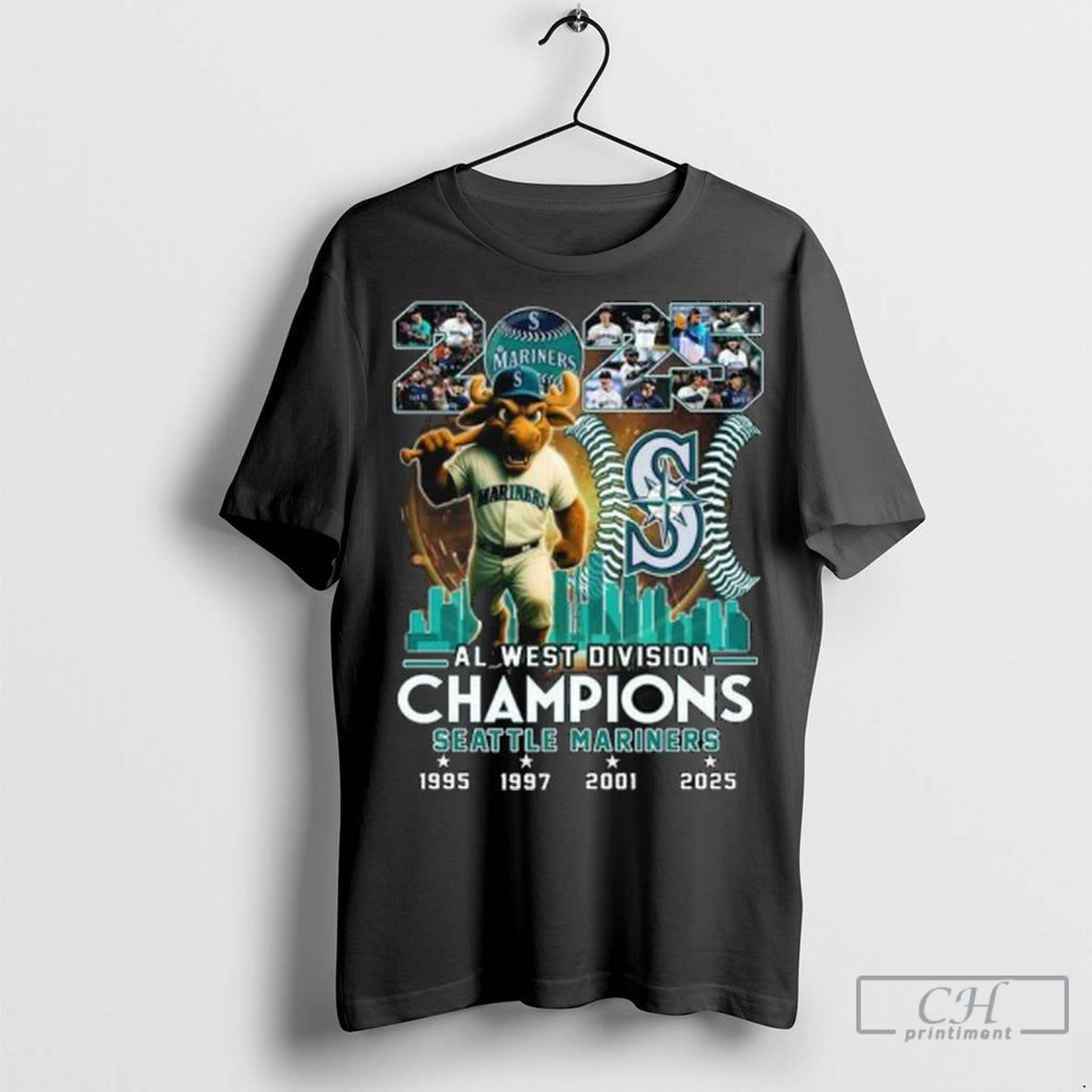 Seattle Mariners Champ Al West 2025 Mascot Skyline Long Sleve T Shirt Jpg